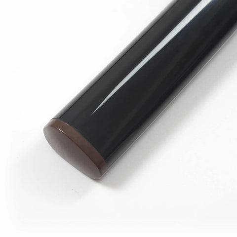 Close up of black scabbard tip for a 41 Inch Polypropylene Katana Sword For Training With Black Scabbard High Toughness Practice Blade