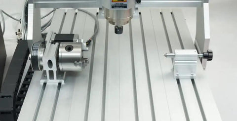 Beast Of A USB Port 6040 2200W CNC Router engraving machine on metal table, featuring spindle and components, Mach3 compatible