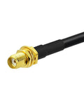 Gold SMA bulkhead female connector on Antenna Extension Relocation Cable SMA Male To Female RG58 Coax Jumper 1m 3 Ft Length 50 Ohm Ham Radio Cable