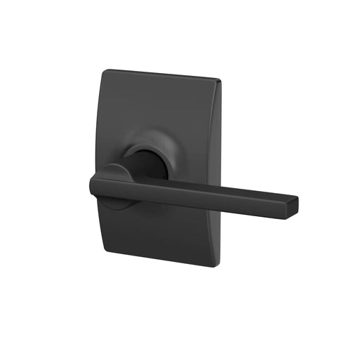 Latitude Door Lever With Century Trim Matte Black Hall Closet Passage Non Locking Interior Door Handle Easy Install