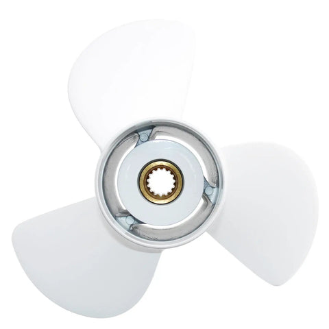 Three Blade Aluminum Outboard Propeller 13 1/4 Inch Diameter 17 Pitch Right Hand Rotation 15 Spline Fits Yamaha 115 130 HP Engines T50 T60 T70 T75 T80 T85 T90 T100 T115 T130 OEM Style