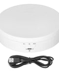 Smooth Motorized Electric Display Turntable For Jewelry And Watches Features 360 Rotating Base With Silent Operation Adjustable Speed Control Durable ABS Build with USB cable