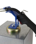 MIG Torch Holder With Strong Magnetic Base for welding gun storage on metal surface, holding torch vertically