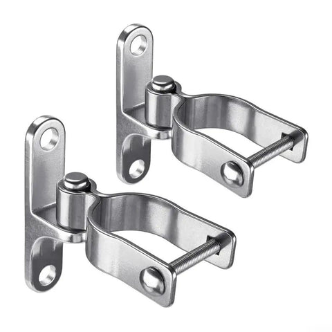 Tough As Nails 304 Stainless Steel Gate Hinges 345 Cm heavy duty wall mount set for chain link fences and barn doors.