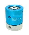 Rugged Electric Slip Ring With G1 8 Inch Port Built To Last For Pneumatic Rotary Joint And Rotary Union 2 4 6 8 Passages 6mm Size Ideal For Automation And Robotics Projects Durable Industrial Grade Easy Install, blue metal housing with threaded ports
