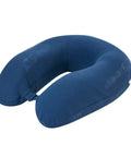 Blue Memory Foam Travel Neck Pillow For Airplanes And Cars Breathable Compact Flight Kit For Restful Sleep Supportive Cushion