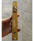 Top Tier Brass Door Latch With Solid Grip Handle Built Like A Rock For Interior Wooden Gate Locks Entry Bedroom Doors Runs Smoother Than Silk And Made To Last - side view in hand