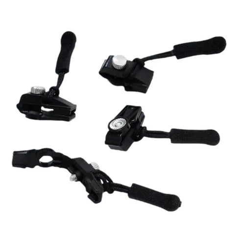 Zipper Pull Repair Kit For Clothing Backpacks Tents And Outdoor Gear Durable Black Plastomer Pulls For No Hassle Quick Replacement