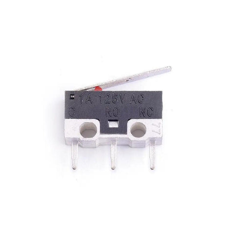 Twenty Five Pack AC 125V 1A Three Pin SPDT Momentary Micro Switch With Long Lever Arm For Arduino Projects Durable Plastic And Metal Build