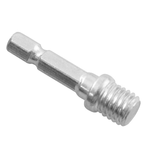 Metal hex socket adapter with threaded end and hex drive; M10/M14 sizes