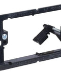 Low Voltage Mounting Bracket 1-Gang Black 10-Pack With Oval Adjustment Holes For Final Wire Positioning And Straightening