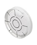 for spirit Bubble Level made of acrylic, showing a clear circular design with black internal lines for accuracy.