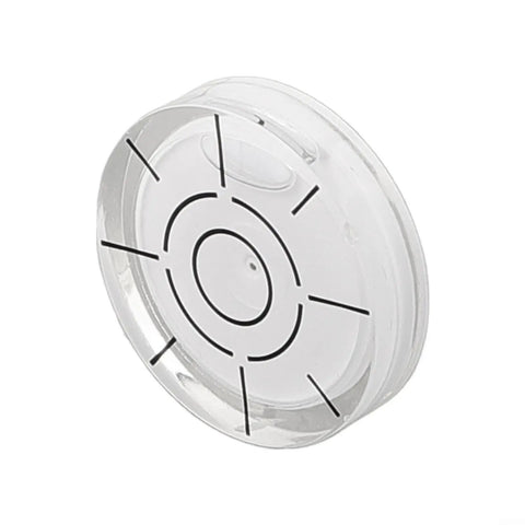 for spirit Bubble Level made of acrylic, showing a clear circular design with black internal lines for accuracy.