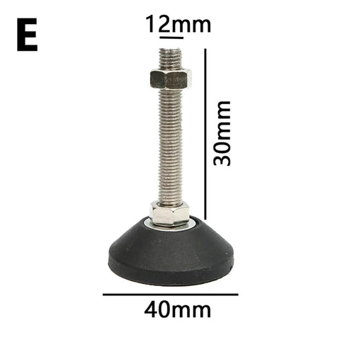 Heavy Duty Adjustable Leveling Feet With Swivel Base And Wear Resistant Pads Ditch The Wobble On Uneven Floors Smooth Out Shaky Furniture Legs Easy M8 M10 M12 Fit 10 Pack, dimensions 12mm x 30mm x 40mm.