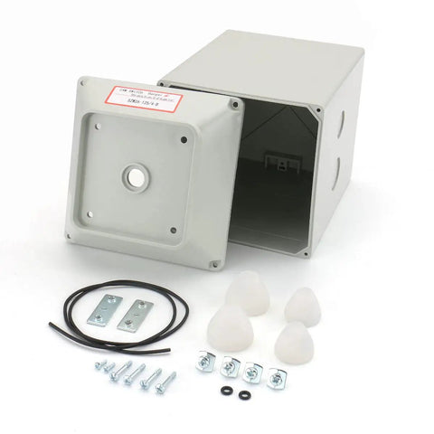 Open Heavy Duty Exterior Enclosure Box For 125A Universal Rotary Changeover Cam Switch LW28 125 4 with mounting accessories