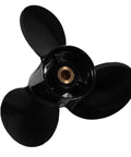 Aluminum Boat Outboard Propeller 15 X 17 Right Hand Rotation 3 Blade 15 Spline Fits Evinrude Johnson OMC Stern Drive 135 to 300HP Reference 765187 Durable Marine Prop; side view