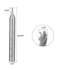 uxcell 1/16-inch HSS-AL spiral drill bit with straight end mill, 4 flutes, 1/4-inch shank