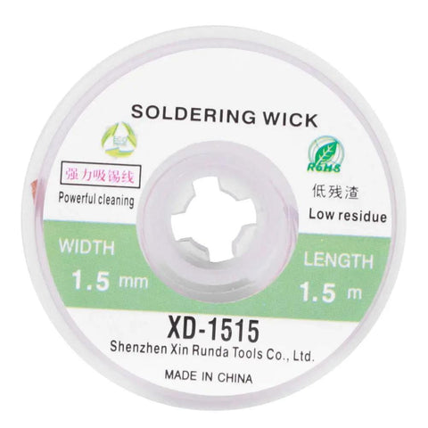 Desoldering Wick Braid For Circuit Boards And DIY Soldering Projects Copper Solder Wick With Fast Absorption Size 1.5mm reel