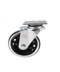 3 Inch PU Stem Casters Universal Polyurethane Wheels For Office Furniture Black Heavy Duty Swivel Casters For Desks Chairs