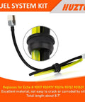 Echo Ready Fuel Line And Air Filter Tune Up Kit For SRM 225 2100 GT200R PB250LN PB250 ES250 Weed Eater Trimmer And Leaf Blower Parts With Primer Bulb Filter, close-up of fuel line with connectors and yellow stripe