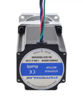 Back view of Nema 23 Stepper Motor 76.5mm with 10:1 MG Series Planetary Gearbox, showing wiring and label details.