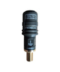 High Flow Push On Air Chuck For Quick Air Up No Fuss Universal Fit With Milwaukee M12 M18 Makita DeWalt And Any Screw On Compressor Chuck Converts Your Standard Chuck To Push On Style showing black and brass components
