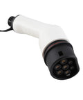 Premium Electric Vehicle Charging Adapter 3 Phase 32 Amp 22 Kilowatt Female Socket Receptacle for Type 2 Phev and BEv Cars close-up view.