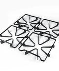 4 Pack Gas Range Burner Grates Replacement For WPW10268483 W10268483 AP6018155 PS11751457 8053580 Black Porcelain on white