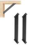 Heavy Duty 2 Pack 45 Degree Angle Brackets For Pergolas And Gazebos, Outdoor Wood Structure Connectors, Black Powder Coat Finish