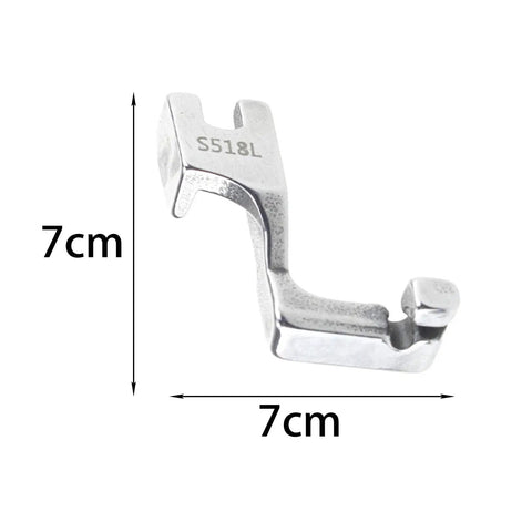 Industrial Beefed-Up Steel Presser Foot Replacement For Sewing Machines, Heavy Duty Zipper Foot, Universal Flat Bed, Fits Leather Laminated Fabric And Other Heavy Materials, Durable Spare Parts, 7cm silver steel
