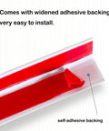 Easy Peel And Stick Yellow Heavy Duty Rubber Wall Corner Guard Anti Collision Strip Self Adhesive Edge Protector Hollow Silicone Bumper Pad Nudge Stopper 3.28 Feet Long showing widened adhesive backing for easy installation.