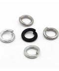 Heavy Duty Split Lock Washers Set For Industrial Machinery And Fasteners Stainless And Carbon Steel M2 Through M24 Prevents Vibration Loosening