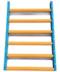Gravity Roller Conveyor 24 Inch Wide 3 Foot Long Built Tough Steel Frame With Polyurethane Rollers Adjustable Centers