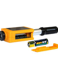 Integrated Portable Leeb Hardness Tester Pen Type With D Type Impact Device And DL Test Block, Big OLED Color Display, Expanded Data Storage And Lightning Fast Data Communication, Pro Grade HB HRC HRB HV HS HL And Sigma B Strength, yellow handheld unit with battery