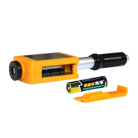 Integrated Portable Leeb Hardness Tester Pen Type With D Type Impact Device And DL Test Block, Big OLED Color Display, Expanded Data Storage And Lightning Fast Data Communication, Pro Grade HB HRC HRB HV HS HL And Sigma B Strength, yellow handheld unit with battery