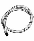 High Temperature Steamer Hose Replacement For All Steam Irons, Flexible PVC And Nylon Tube, coiled view, black connectors