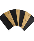 Get Fresh 100 Pc Assorted Wet Dry Sanding Sheets Sized At 9x3 8 Inch for wood metal polishing, showing various grits, black and brown sheets.
