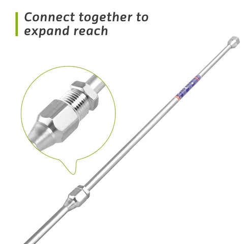 Beefed Up 29.5 Inch Airless Paint Sprayer Extension Pole With 7/8 Inch Thread Aluminum Alloy, close-up of connector end.