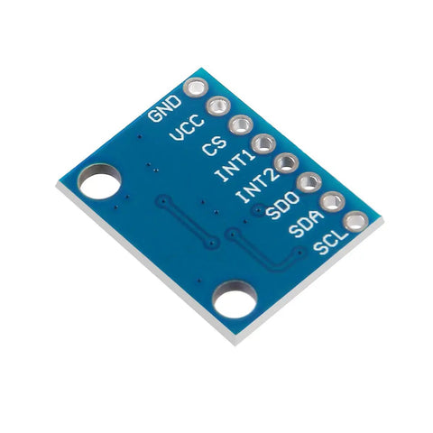 GY-291 ADXL345 3 Axis Digital Accelerometer Tilt Module For Arduino With I2C And SPI Interfaces 5 Pack Low Power Gravity Sensor For Hands On Projects And Pro Makers, blue PCB board with labeled pins