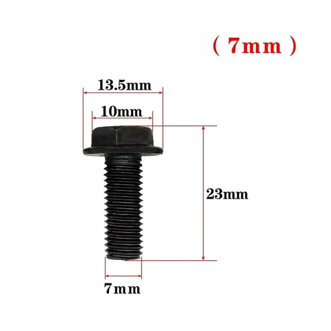 Left Hand Threaded Hex Flange Nail M8 For Cutting Machine Tools with dimensions, high-strength carbon steel, 23mm length.