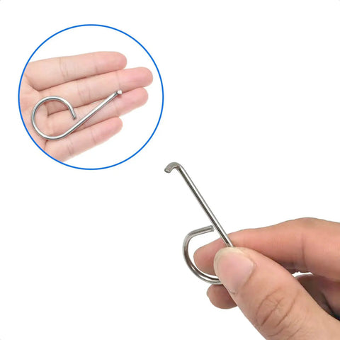 Pack Of 3 3 In 1 Wheel Bolt Cap Removal Tool Set For Audi VW And Most Vehicles Lug Nut Cap Pry Tools Close-up of Hook End