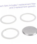5 Pack Silicone Sealing Rings Replacement Gaskets For Coffee Pot Lids Espresso Pots And Canning Jars with metal filter