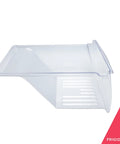 Side view of Crisper Drawer Replacement For Refrigerators 240337103 Clear Easy Install Fridge Crisper Tray