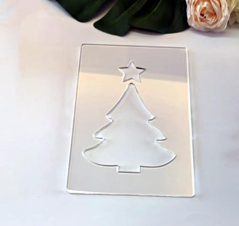 Premium Christmas Lantern Router Templates For Woodworking Shops, 1/4 Thick Clear Acrylic Stencils 5.5 By 8 Inches, tree stencil design.