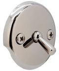 Durable Polished Chrome Trip Lever Overflow Plate With Screws 50 Pack Three Inch Eighth For Two Hole Waste Elbows Heavy Duty Brass Styled Bath Spill Cover Easy Install bulk plumbing hardware upgrade.