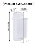 8 Pack Replacement Water Filters For Siemens Eq Series And Bosch Vero Coffee Machines With Premium Activated Carbon, cartridge dimensions shown.