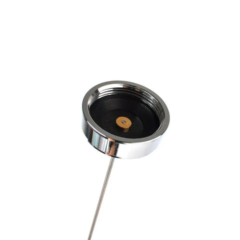 Close-up of Two Pack VHF NMO Antenna 136-174 MHz For 2 Meter Amateur Mobile Radio, stainless steel base view