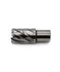 Oscarbide annular cutter (side view) with 3/4 in Weldon shank, 15/16 in cutting diameter, 1 in depth of cut.