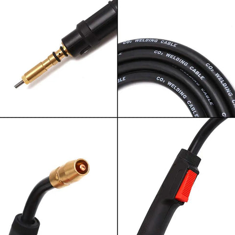 15 Foot MIG Welding Gun Torch Stinger Replacement For Hobart H 10 And AutoArc MIG Guns with close-up details of connectors