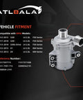Heavy Duty Electric Engine Water Pump For Bmw 234 Series X1 X3 Z4 2012 Through 2018 showing vehicle fitment and reference numbers.